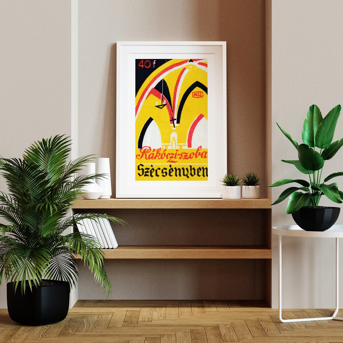Rákóczi Szoba Szécsény Church Interior Vintage Matchbox Art Poster - Image 2