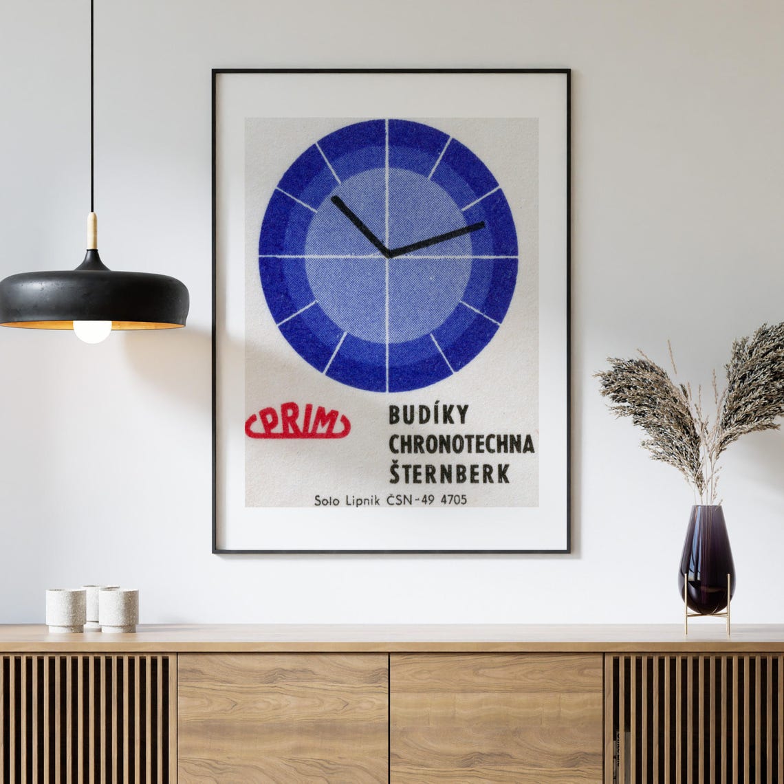 Vintage Prim Alarm Clock Budiky Chronotechna Sternberk Poster - Image 4