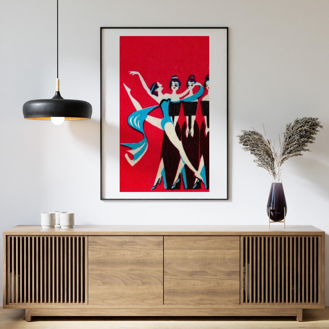 Professional Dancers Matchbox Art Print, Vintage Europe - Image 4