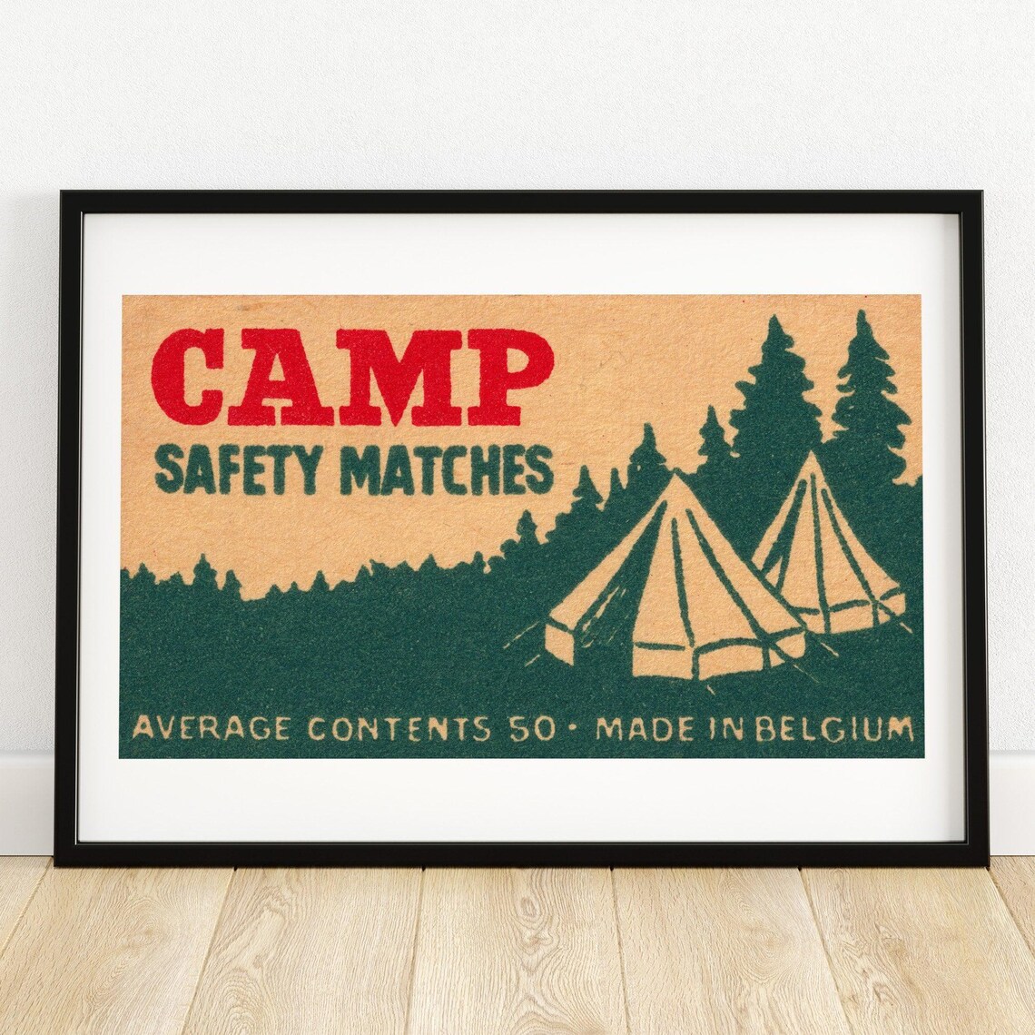 Camp Matchbox Vintage Sweden Poster Print