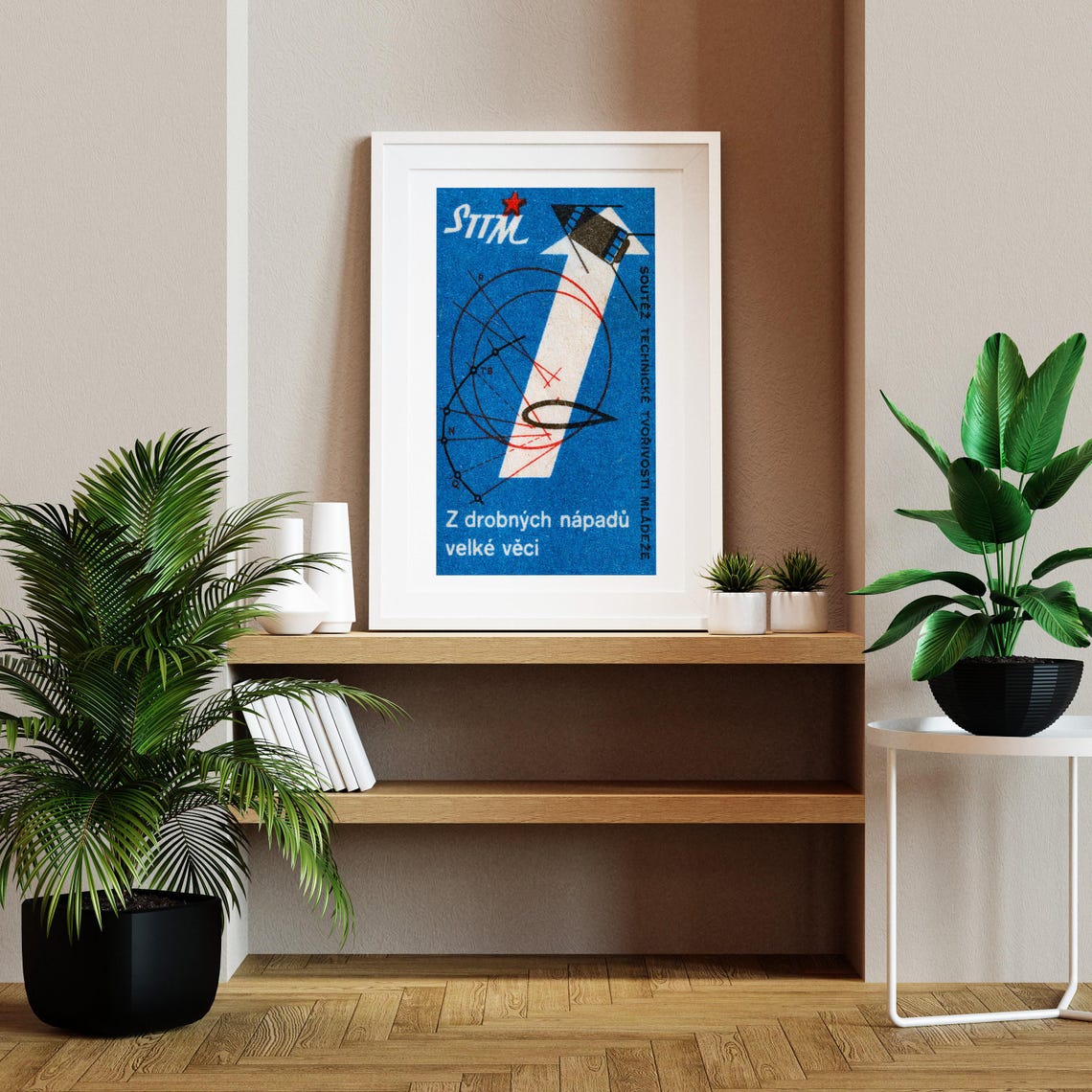 STTM Youth Technical Creativity Blue Czech Matchbox Art Poster - Image 2