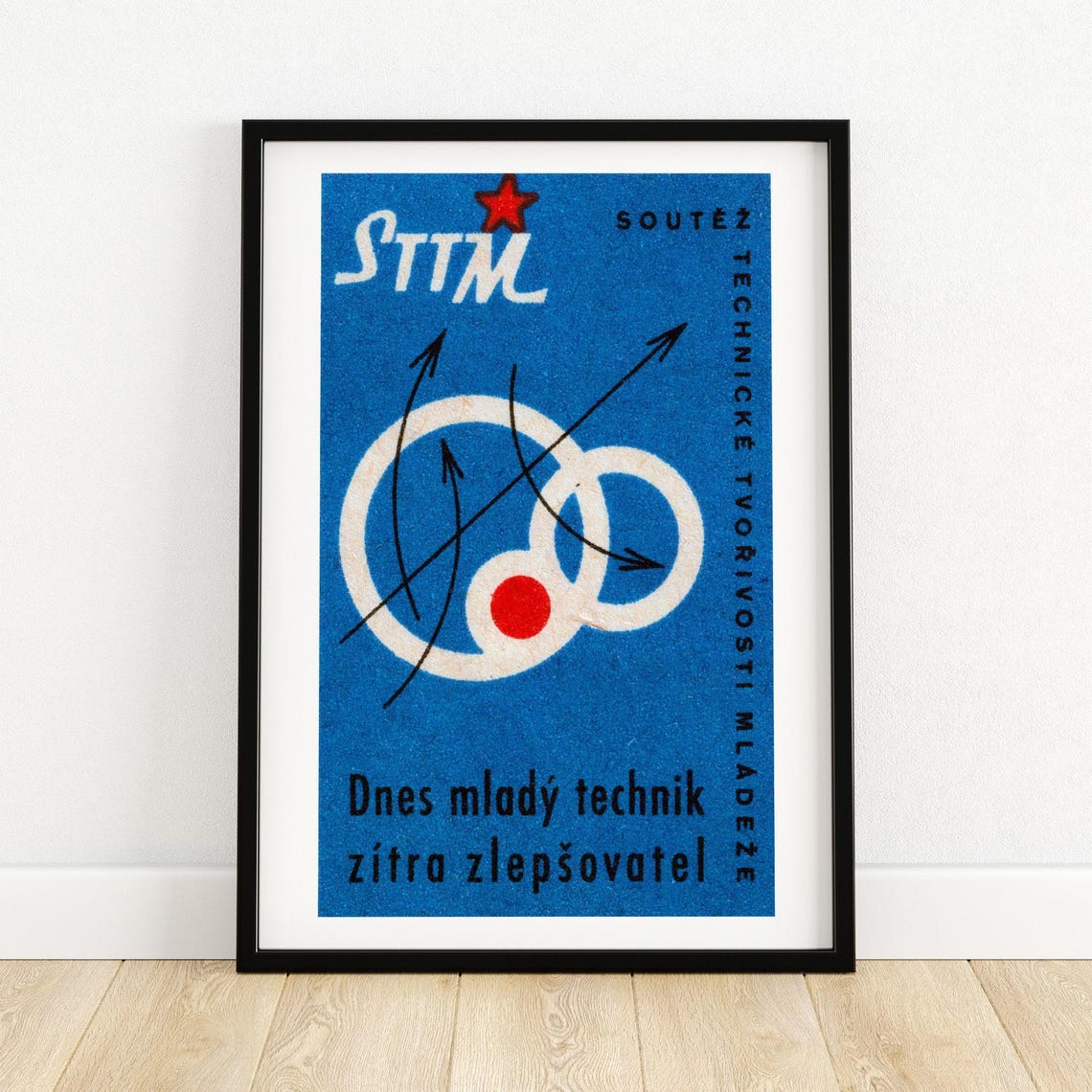 Czech STTM Technical Youth Creativity Contest Vintage Matchbox Poster