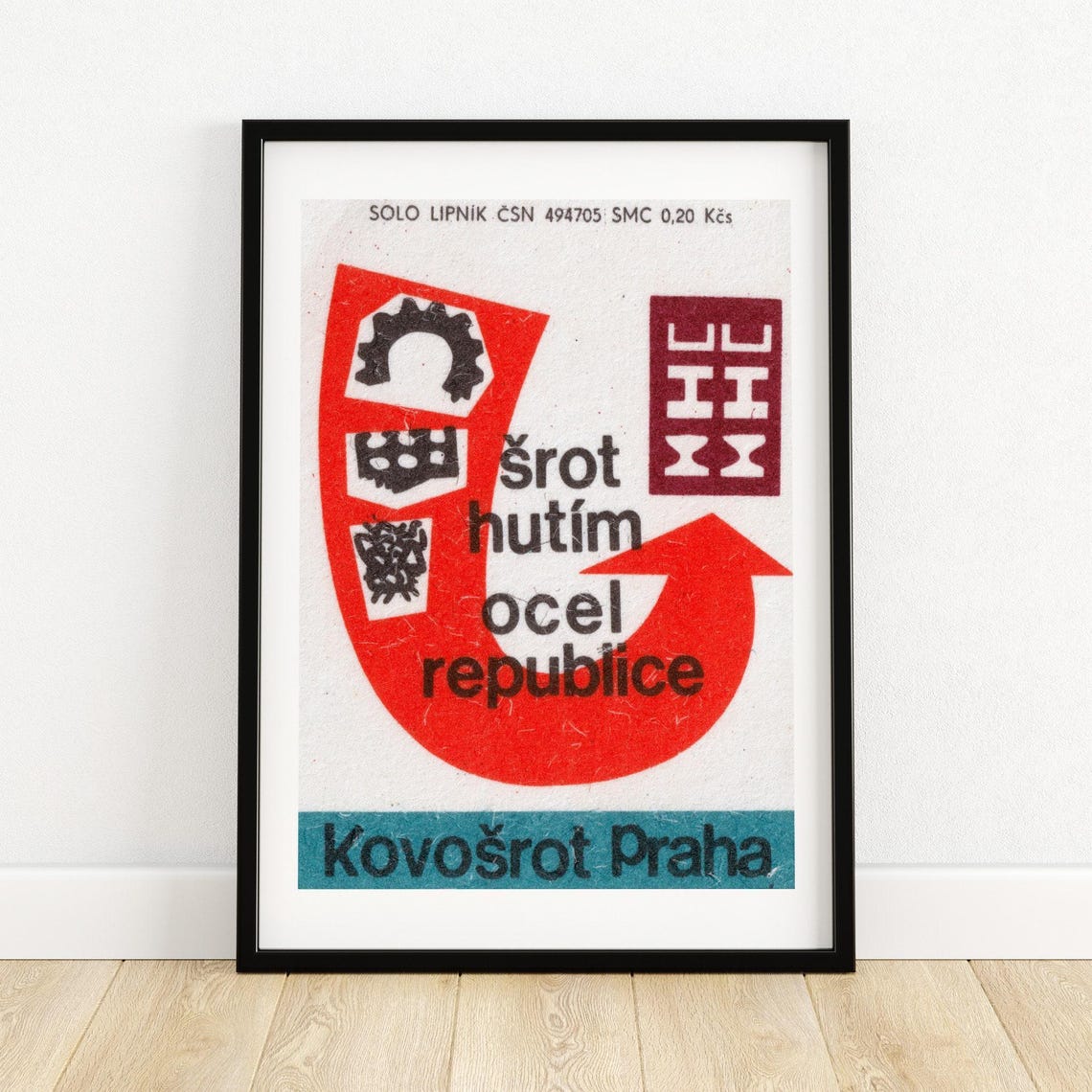 Kovosrot Prague Scrap Steel Republic Red Arrow Vintage Poster