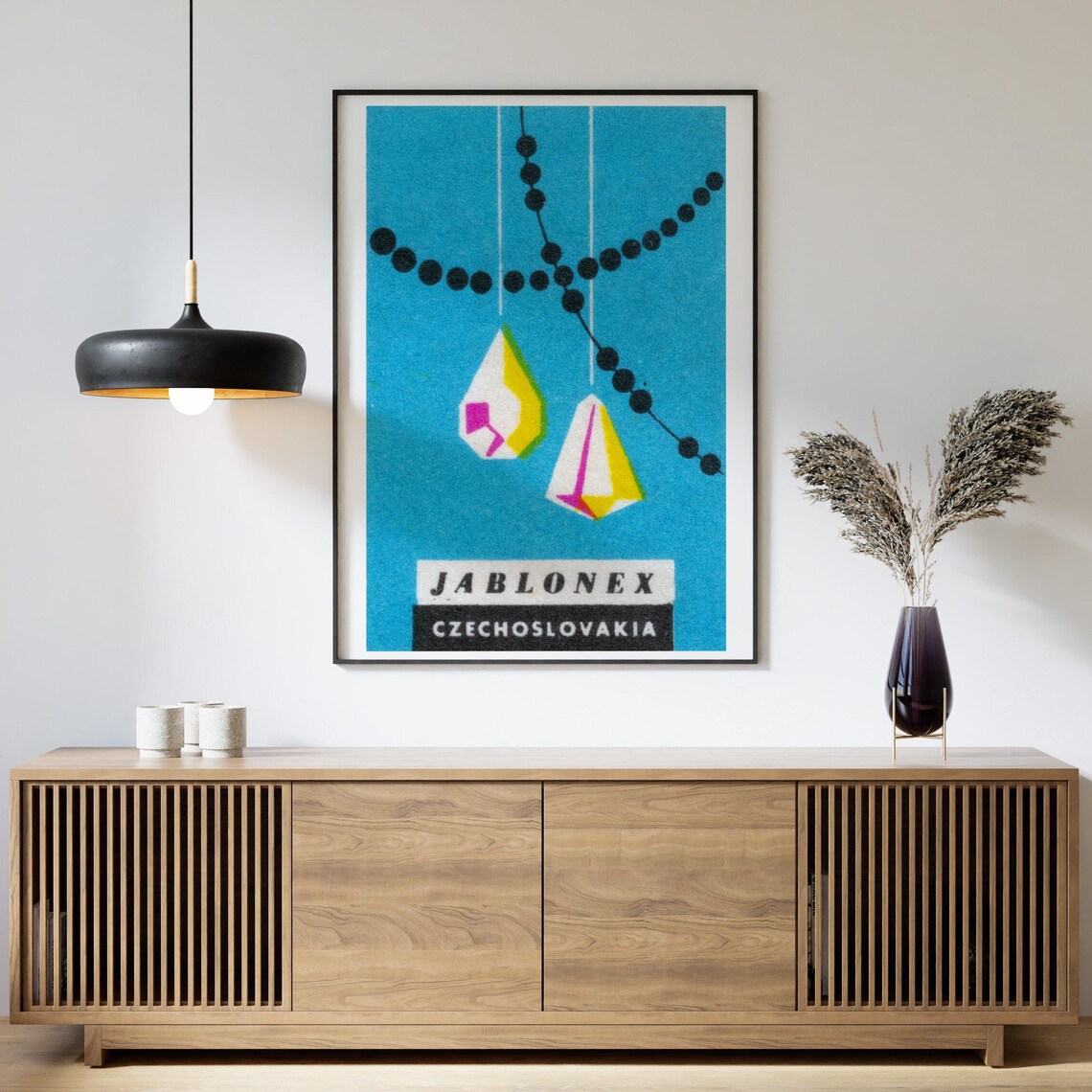 Jablonex Czechoslovakia Glass Beads Crystal Vintage Jewelry Label Poster - Image 4