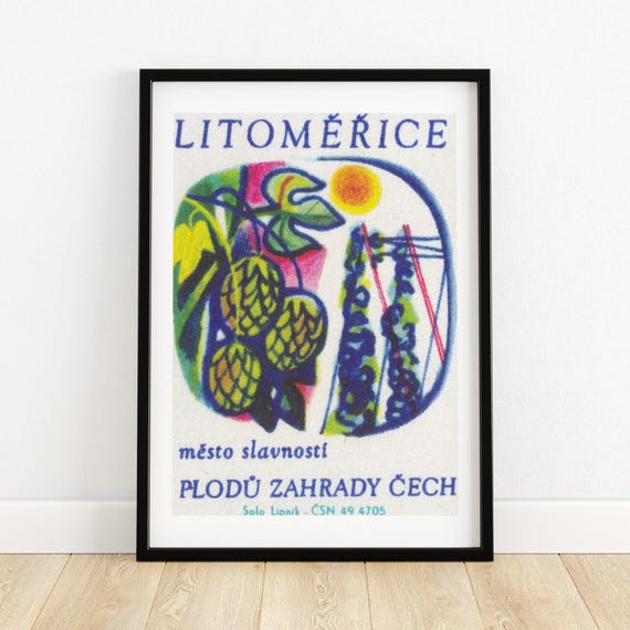 Bohemian Fruit Festivals Matchbox Print Aesthetic Wall Art Vintage Art Matchbox Wall Poster Vintage Poster Print