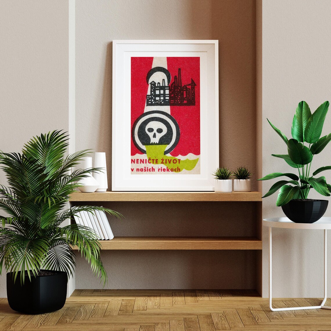 Dont Destroy Life In Our Rivers Vintage Czech Art Print - Image 2