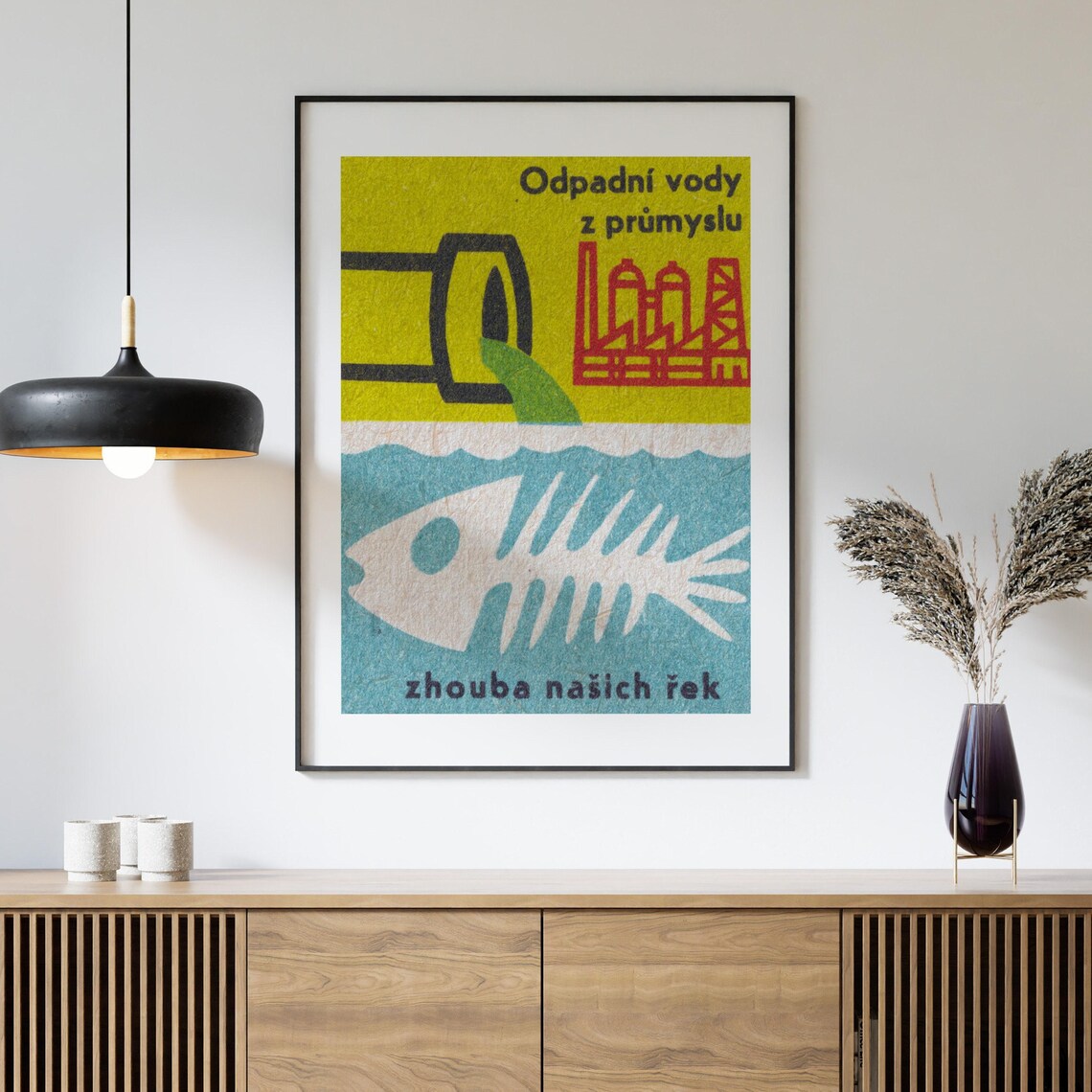Industrial Waste Water Matchbox Vintage Art Print - Image 4