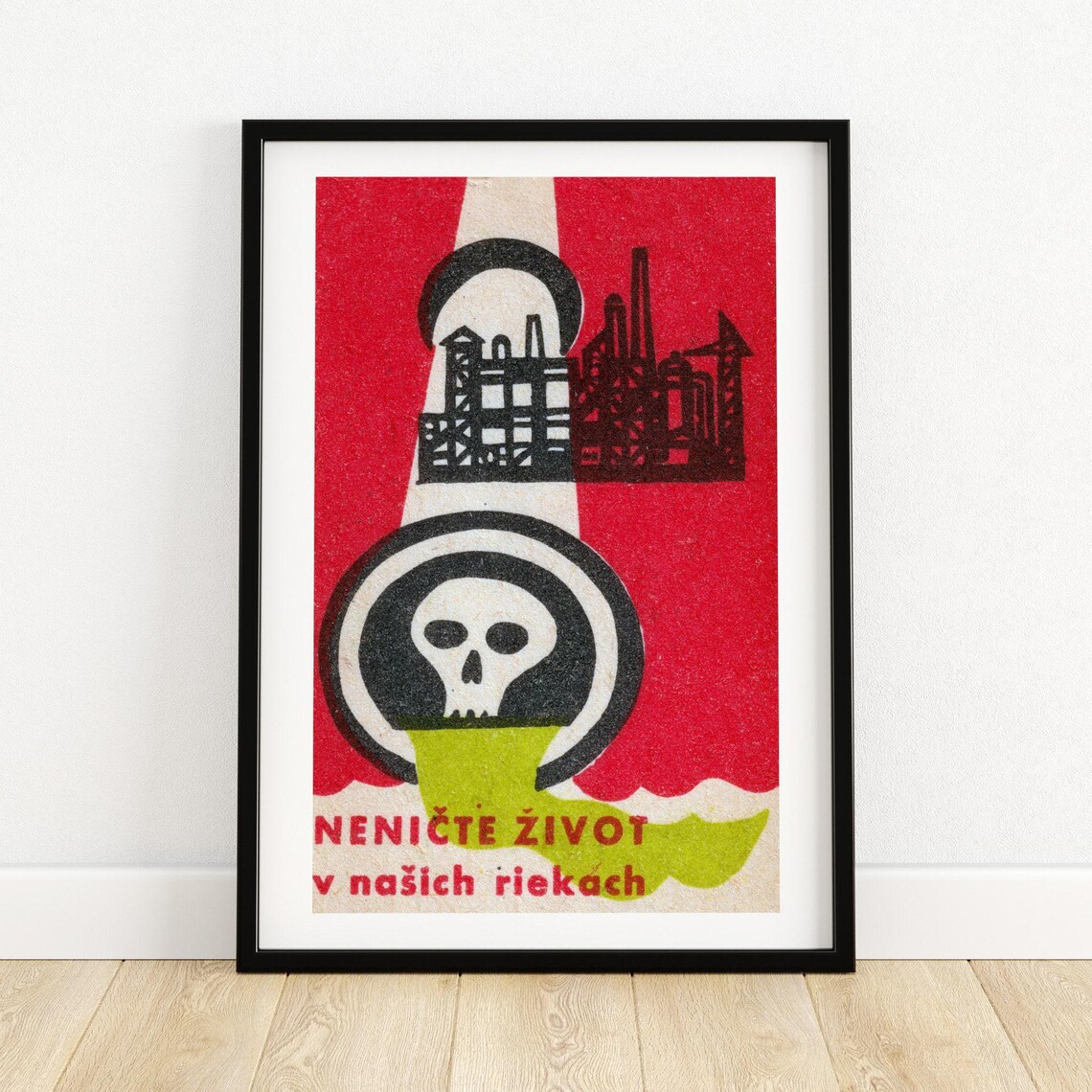 Dont Destroy Life In Our Rivers Vintage Czech Art Print