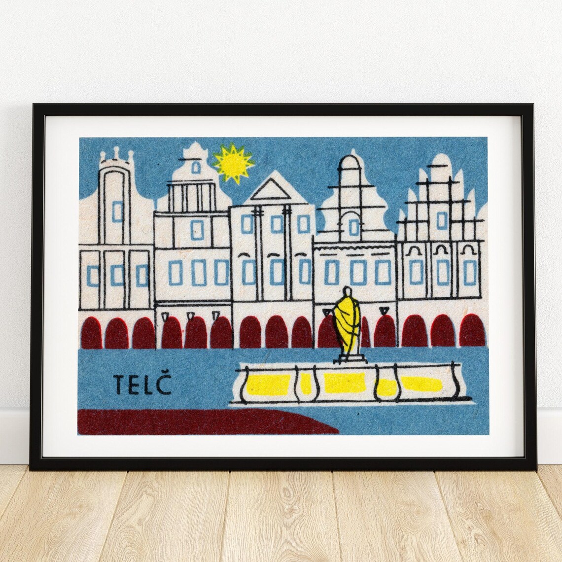 Telc City Vintage Czech Travel Poster Print