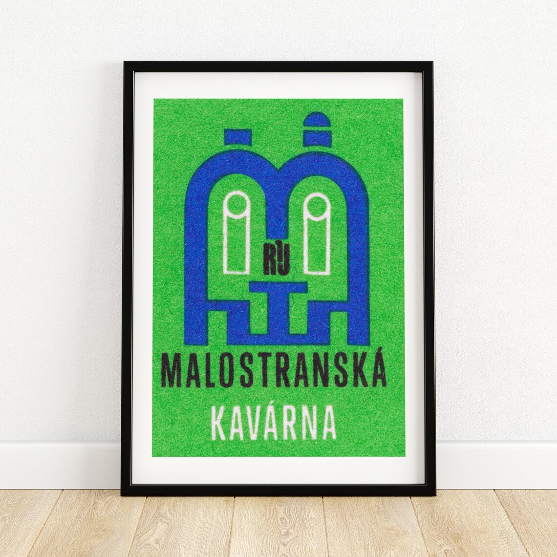 Small Street Cafe Matchbox Vintage Poster Print