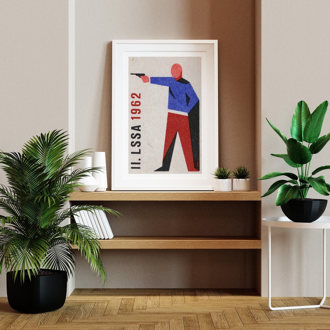 Sport Shooter Matchbox Vintage Czech Art Poster Print - Image 2