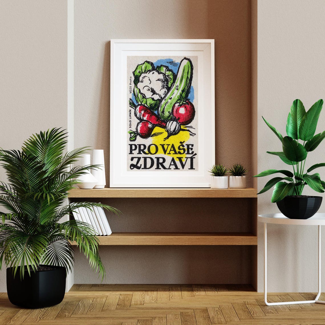 Pro Vaše Zdraví Solo Lipník Vegetable Still Life Matchbox Art Poster - Image 2