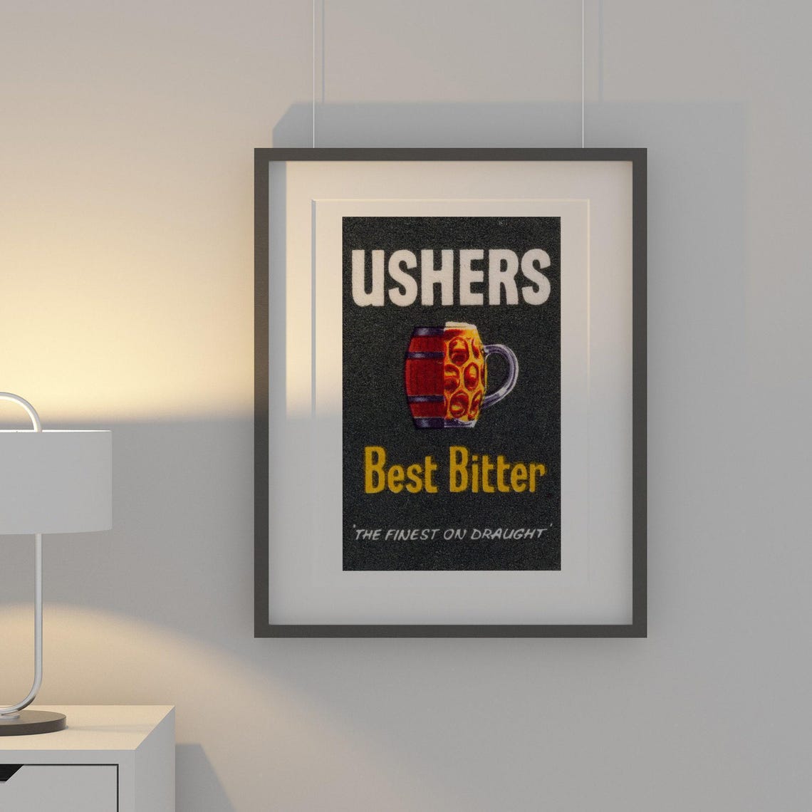 Ushers Best Bitter Finest On Draught Vintage Beer Label Art Poster - Image 2