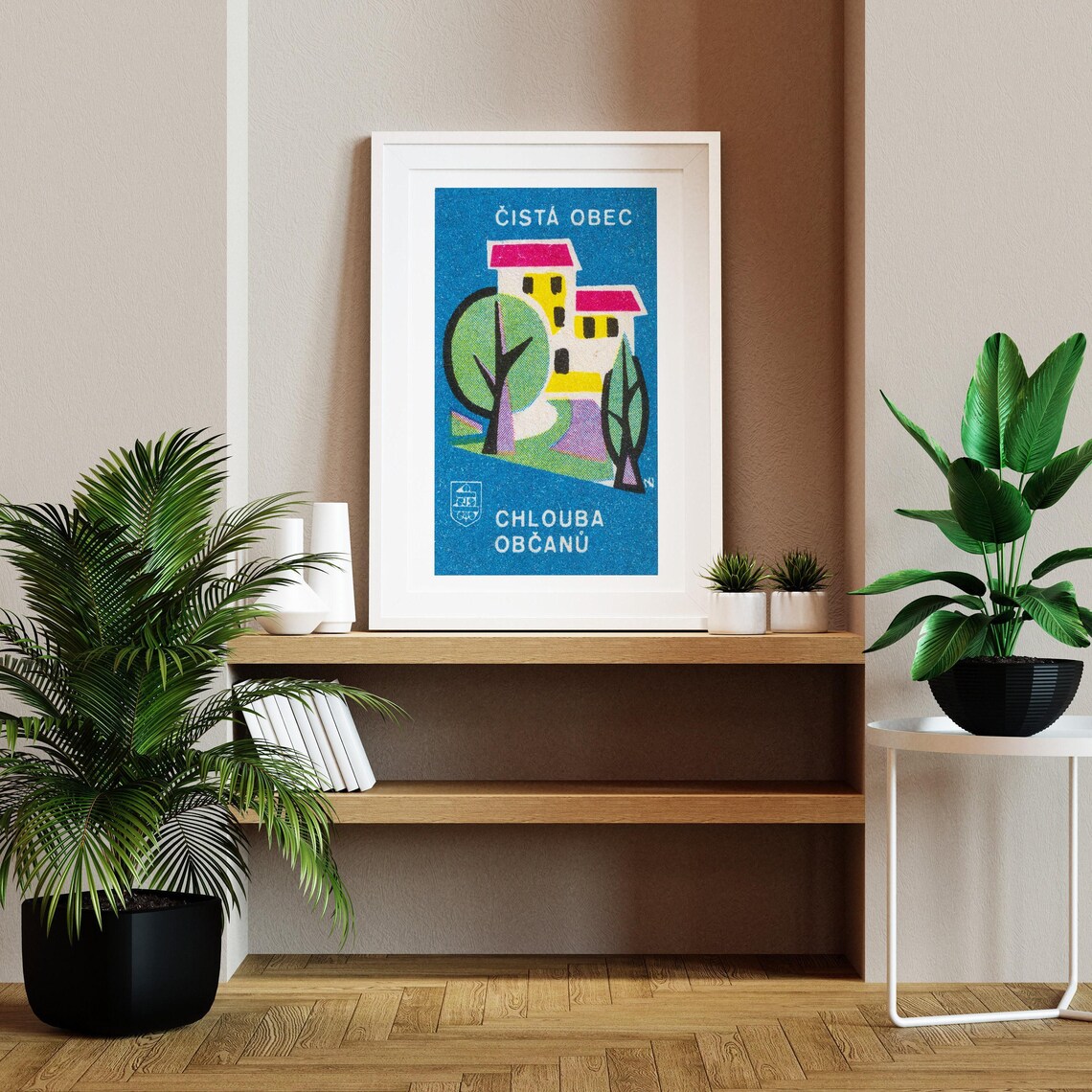 Clean Communities Matchbox Print, Vintage Czech Poster - Image 2