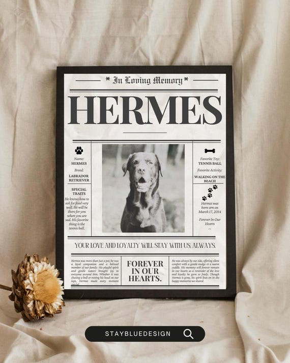 Custom Pet Loss Gift Personalized Memorial Print Dog Remembrance Wall Art Sympathy For Lovers