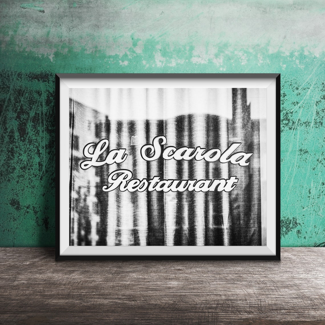 La Scarola Restaurant Gold Leaf Chicago Window Sign Photo Poster - Image 2
