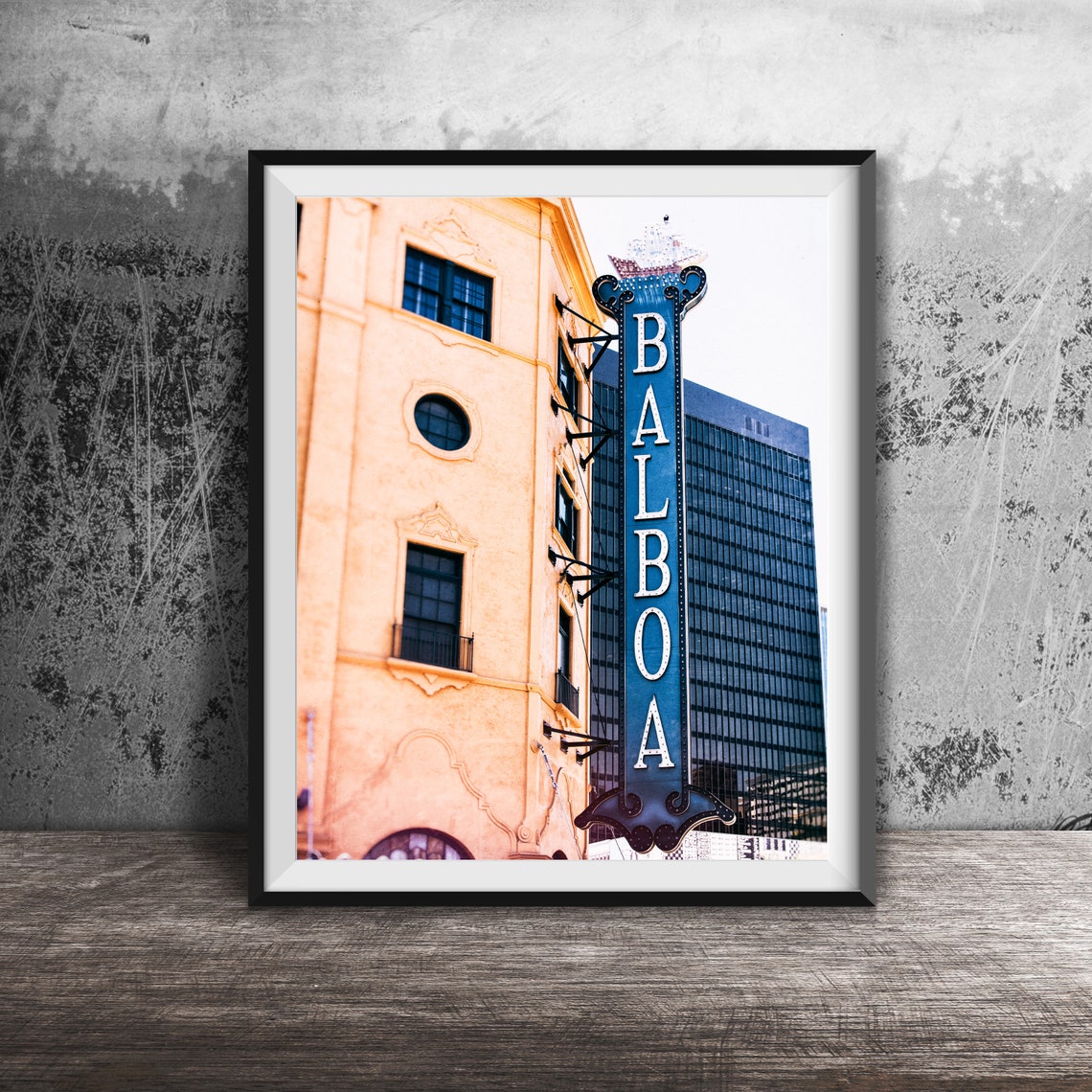 San Diego Photography Balboa Theatre Unframed Photography Print Street Sign Print Gaslamp District Balboa Theater