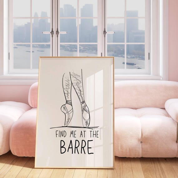 Inspirational Dance Quote Poster Ballerina Print Wall Art Studio Decor Ballet Dancer Gift Lover Barre Teacher