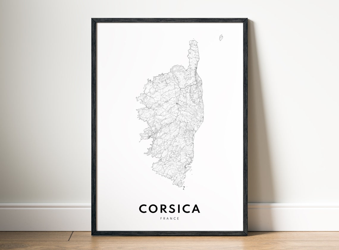 Corsica France Map Poster, Travel Print - Image 5