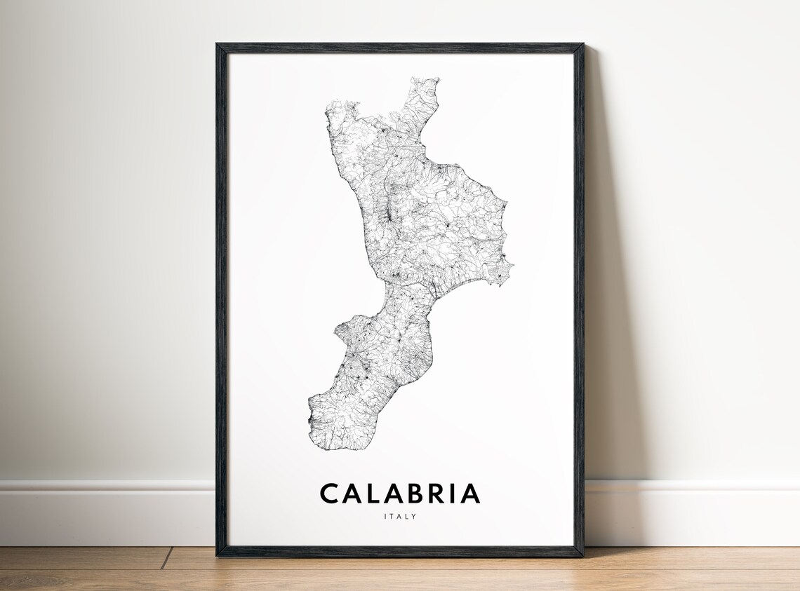 Calabria Italy Map Poster, Travel Map Art Print - Image 5