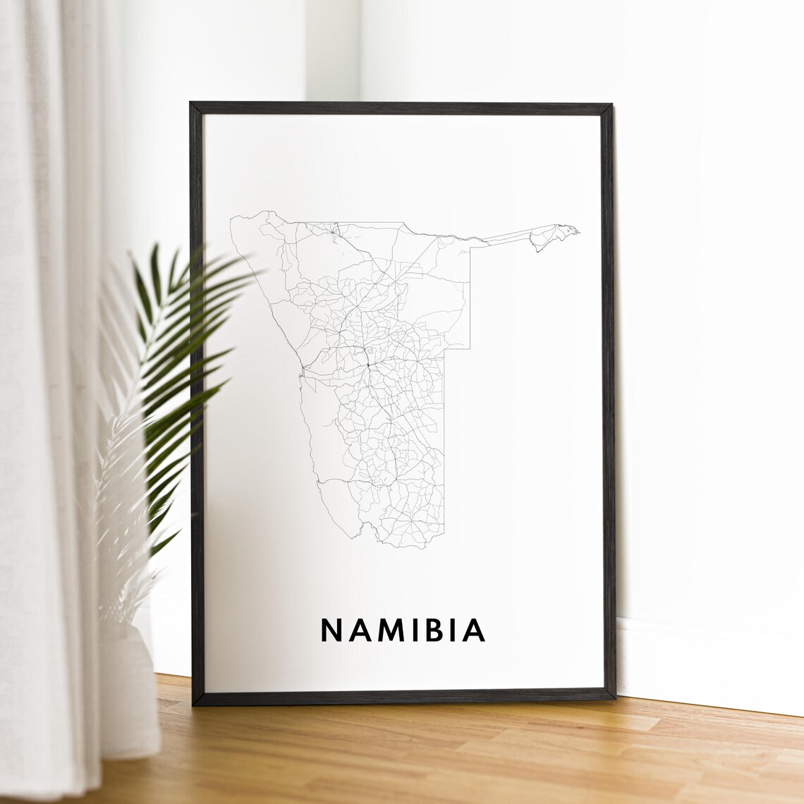 Namibia Southern Africa Country Minimalist Outline Map Poster - Image 2