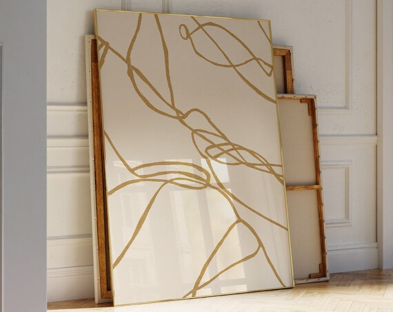 Minimalist Line Art Print Modern Abstract Gallery Wall