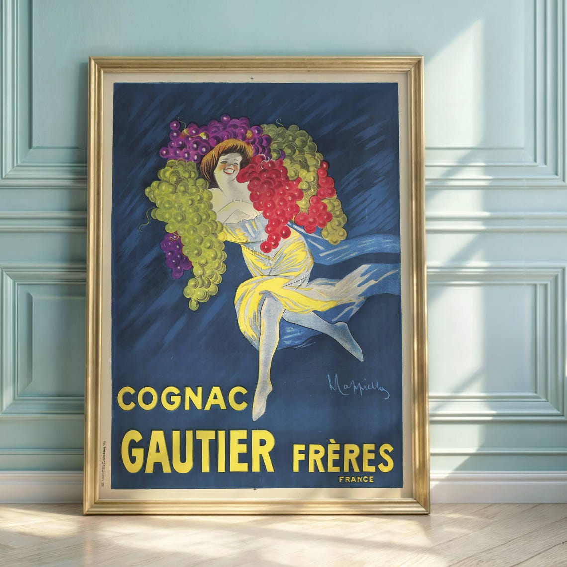 Cognac Gautier Freres Vintage French Brandy Ad Cappiello Poster