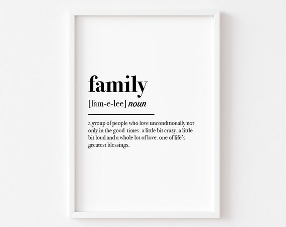 Home Prints Family Print Definition Art Print