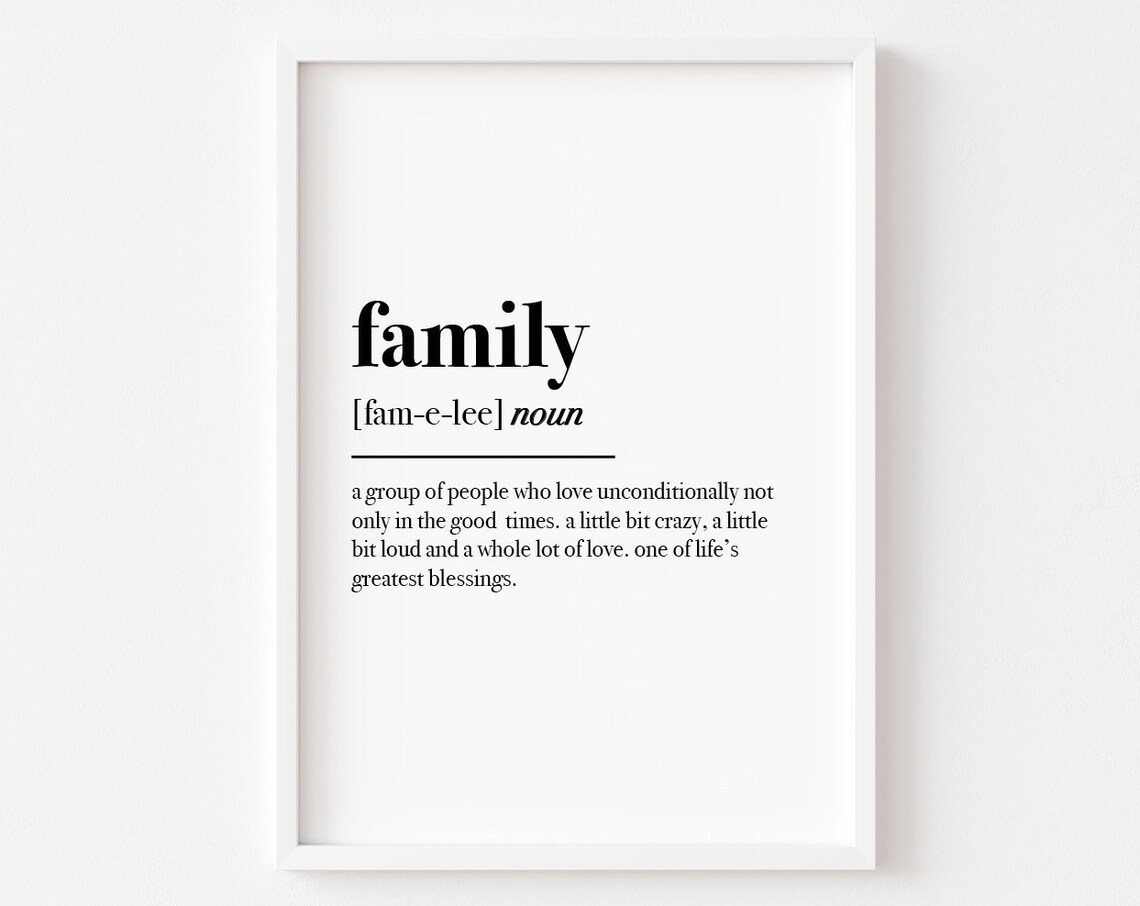 Home Prints Family Print Definition Art Print