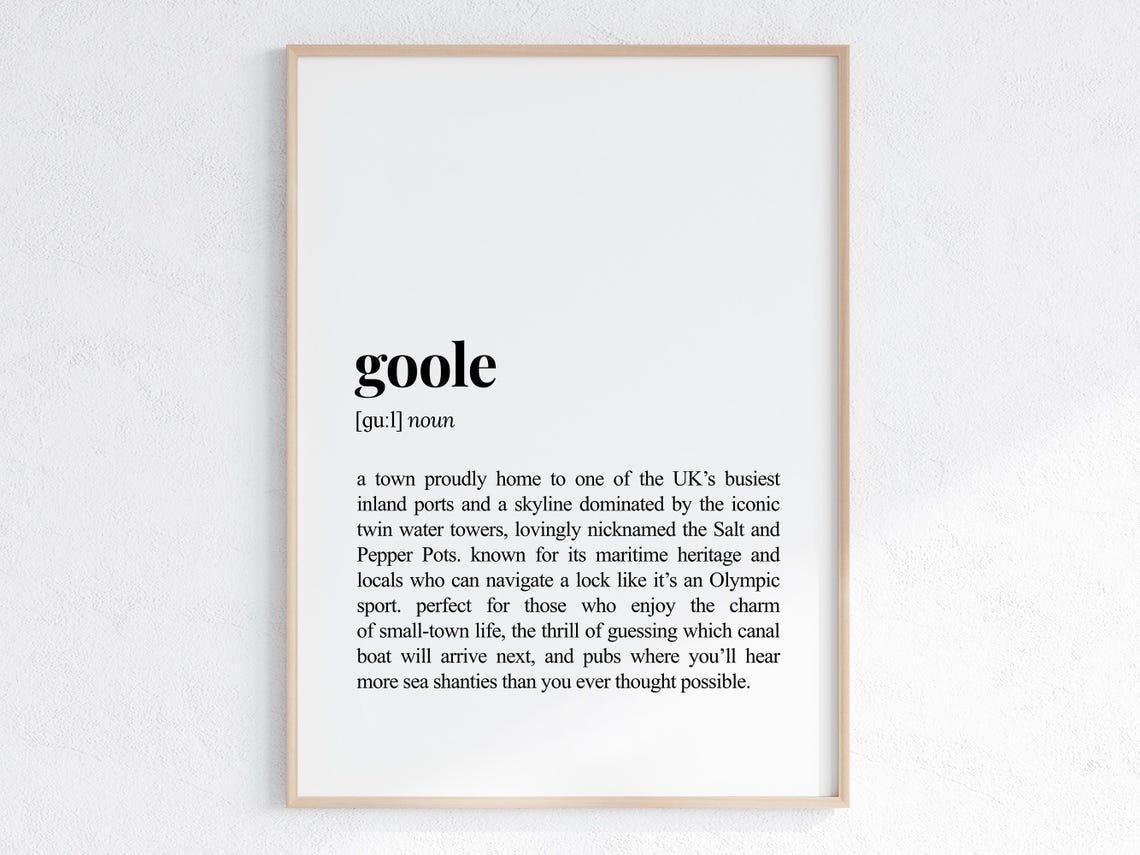 Goole Funny Definition Print Housewarming Humorous Dictionary Poster Sassy Holiday Rental Decor