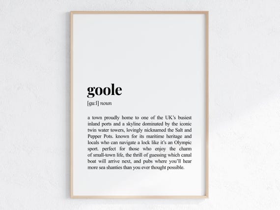 Goole Funny Definition Print Housewarming Humorous Dictionary Poster Sassy Holiday Rental Decor