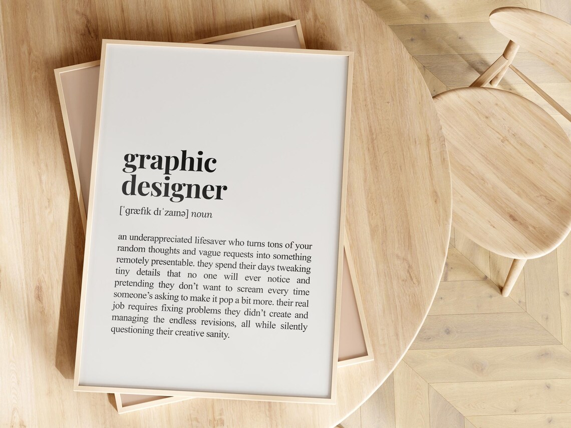 Graphic Designer Definition Print, Sarcastic Office Decor - Image 2