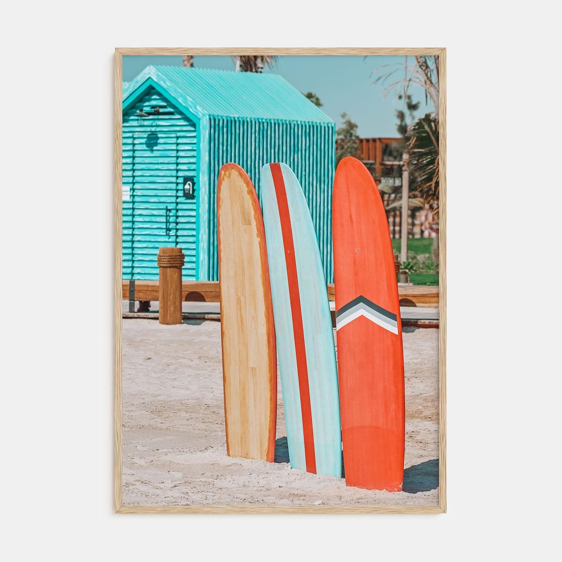 Fine Art Surfboards Print Color Photography Poster For Beach Lovers Surf Enthusiasts
