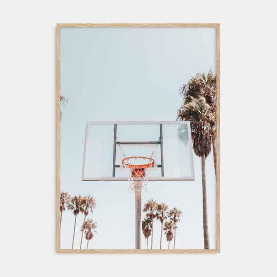 Fine Art Basketball Court Print Color Photography Poster Modern Wall Art Decor For Sports Lovers Home Gallery