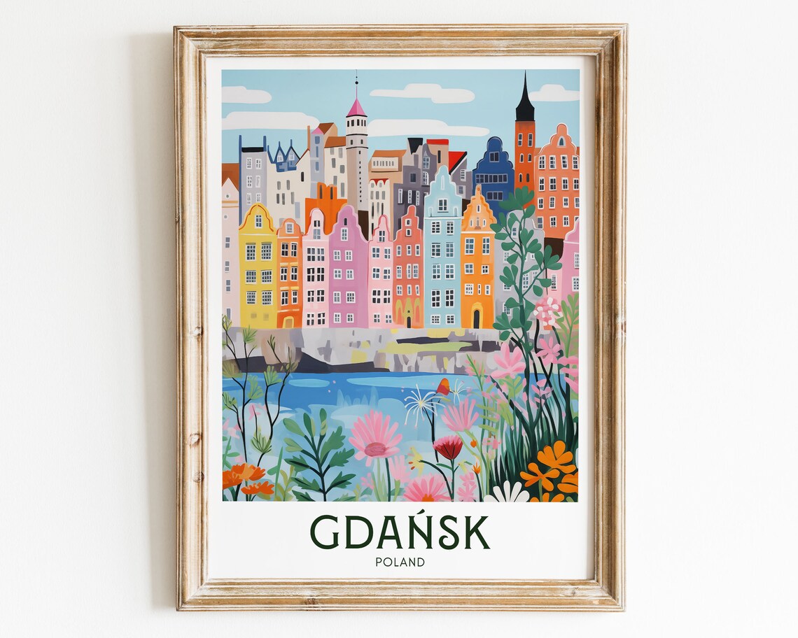 Gdansk Travel Poster, Retro City Art Print - Image 3