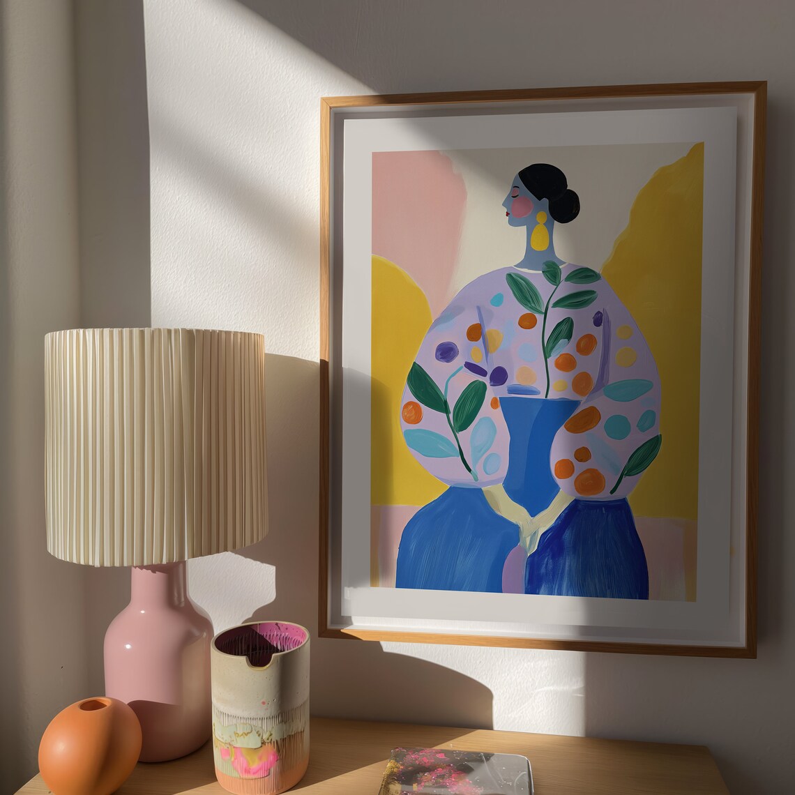 Abstract People, Mid Century Vintage Remix Print
