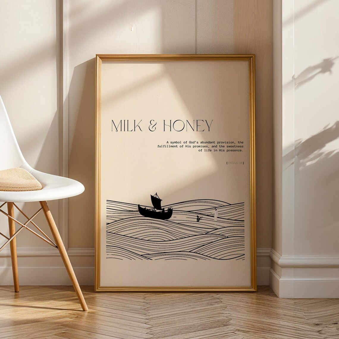 Milk And Honey Bible Verse Christian Typography