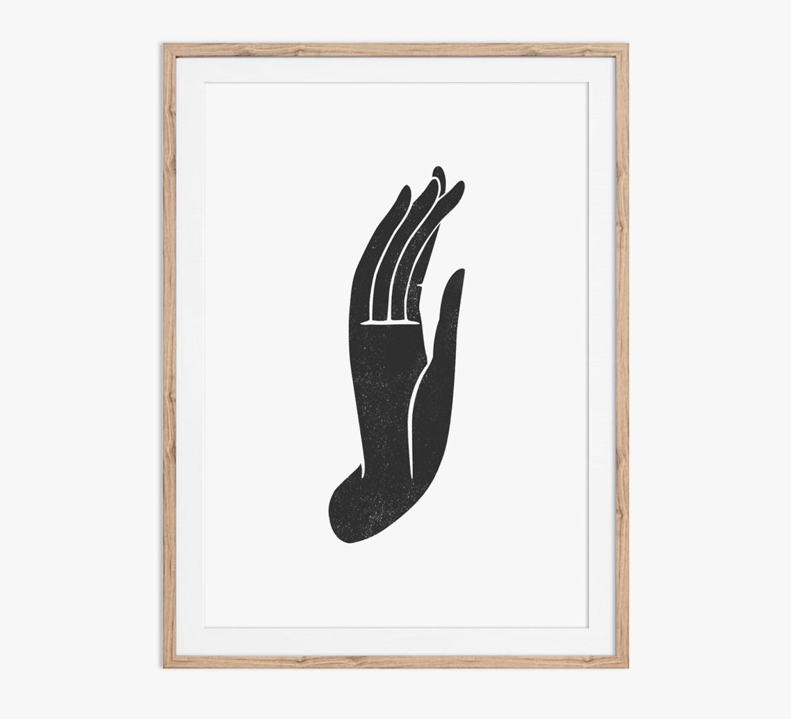 Buddha Mudra Hand Gesture, Wall Art Print