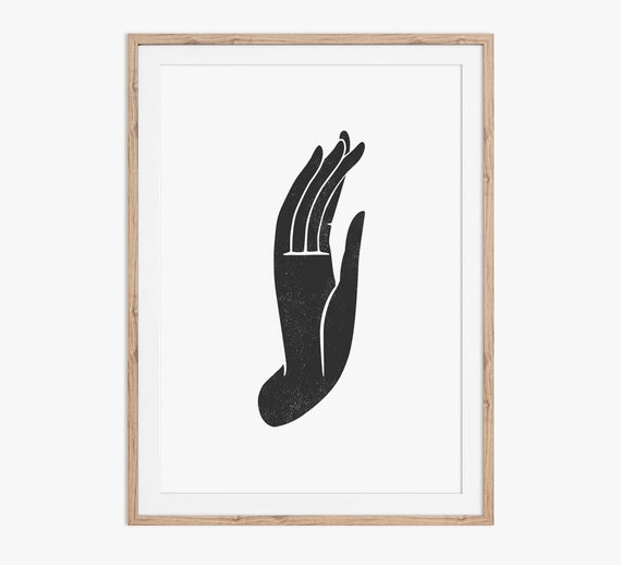 Buddha Mudra Hand Gesture, Wall Art Print