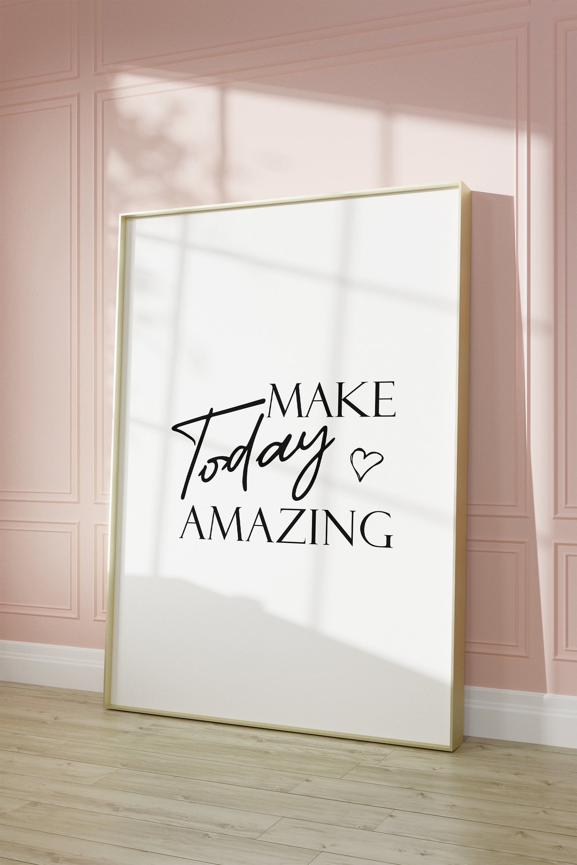 Make Today Amazing Inspirational Quote Script Typography Poster