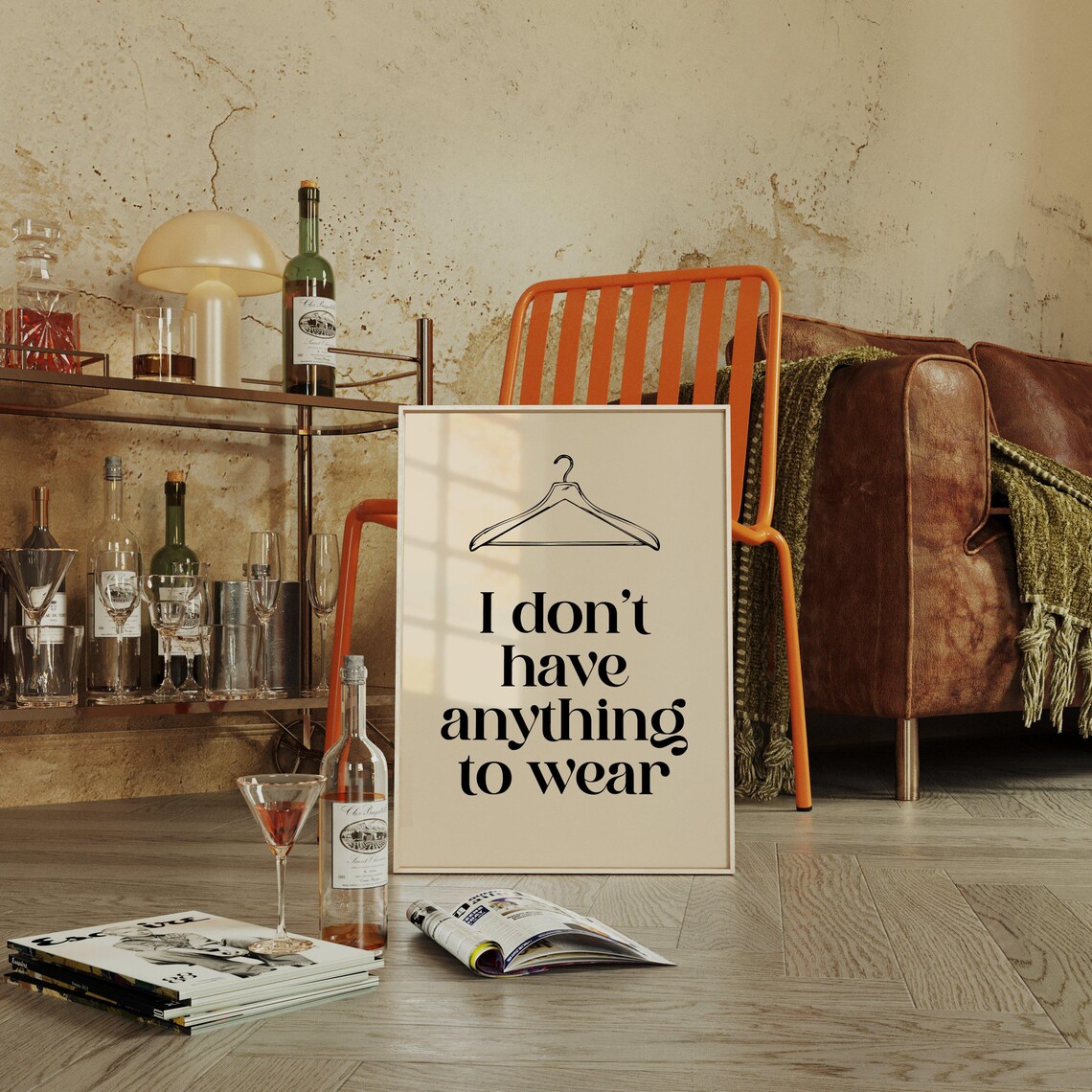 I Dont Have Anything To Wear Minimal Fashion Quote Print