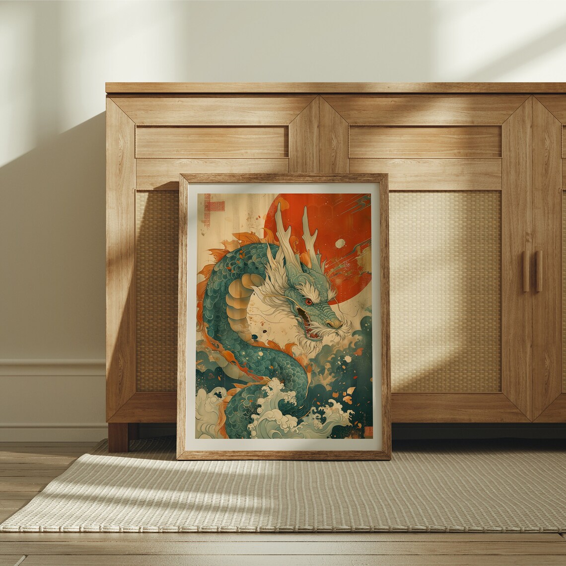 Japanese Art Dragon Painting, Asian Wall Art