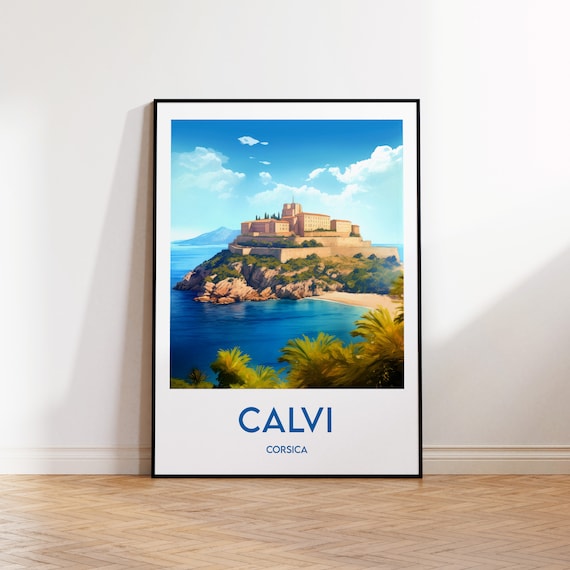 Calvi Corsica Vintage Travel Poster Art Print