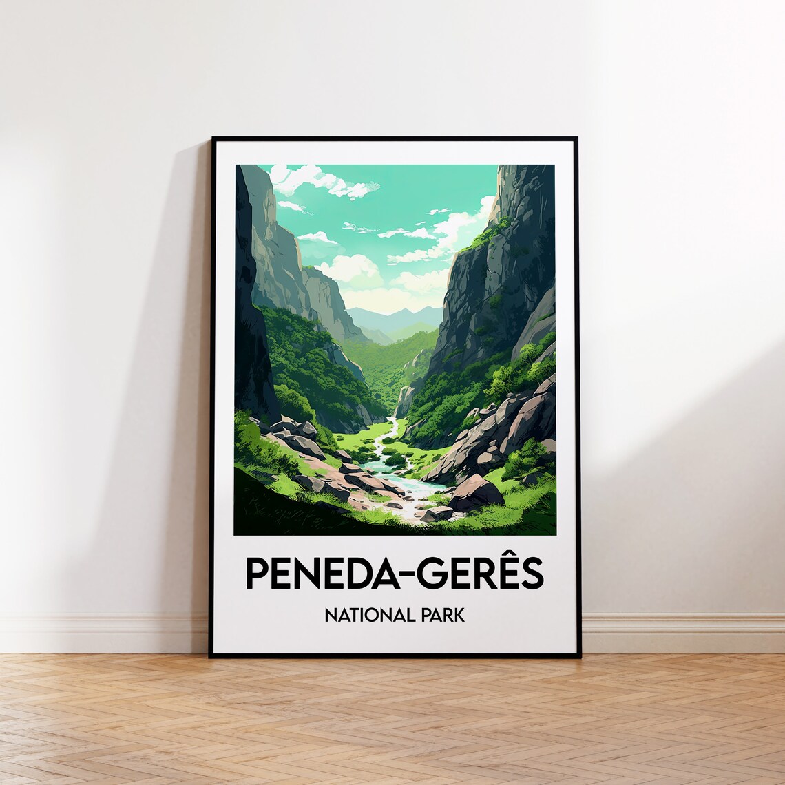 Peneda-Gerês National Park Retro Travel Poster