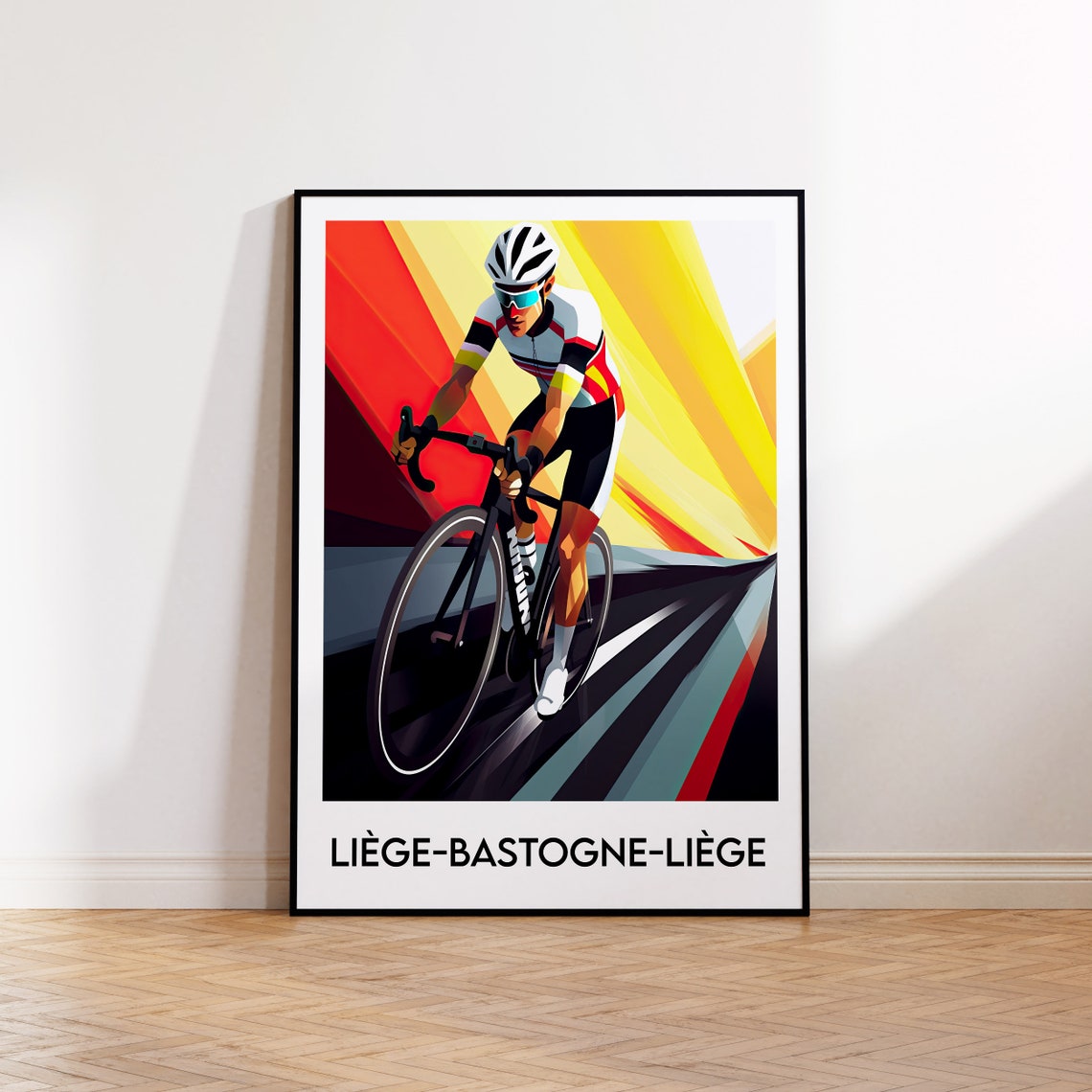 Liège Bastogne Liège Cycling Race Poster Bold Modern Sports Art