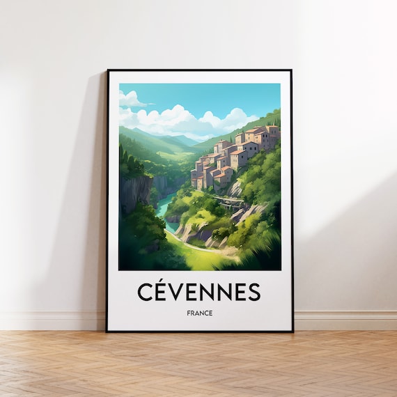 Cvennes Poster Print Illustration Gift Vintage Travel
