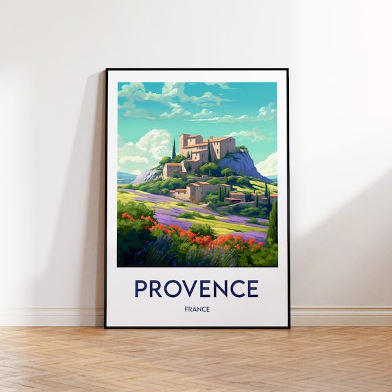 Provence Art Print Poster Illustration Vintage Travel