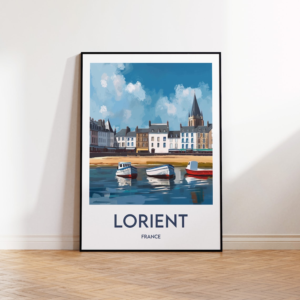 Lorient Retro Travel Poster, Brittany France