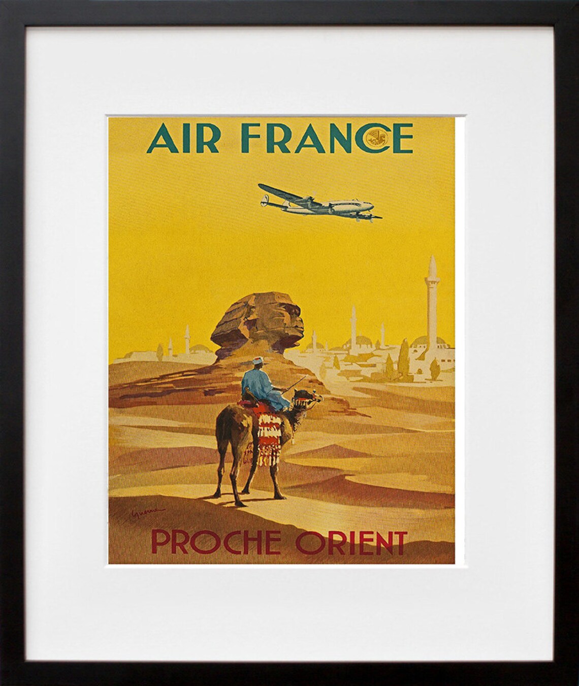 Egypt Vintage Travel Poster, Travel Art Print