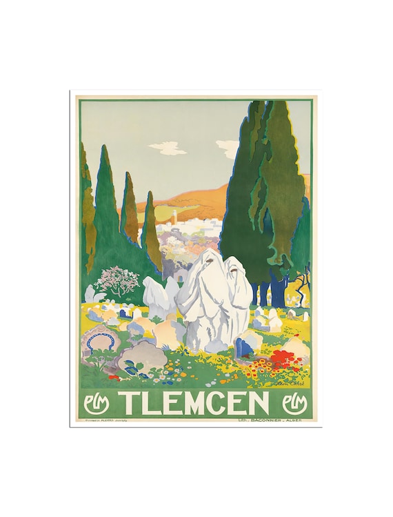 Tlemcen Algeria Art Travel Poster Algerian Vintage African Print Xr4578